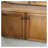 Light Maple Wood Double Door Cabinet W Stepped Edge Framing & Brushed Knobs 2