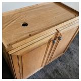 Light Wood-Toned Bathroom 2 Door Vanity Base Cabinet