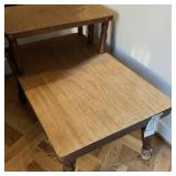 MCM Two-Tier Wooden Step End Table W:Turned Legs
