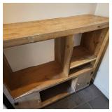Wood Media Console:Entertainment Center W:Lower Cabinet Storage