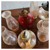Glass Oil Lamps & Glass Chimneys