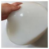 Lithonia Flush Mount Opal Light Fixture Globe & Circline Fluorescent Tube Bulb
