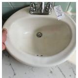 White American Standard Self-Rimming Oval Bathroom Sink & Chrome Faucet (1)