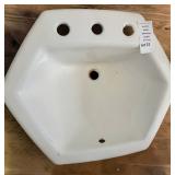 White Kohler Hexsign Hexagonal Bathroom Sink (No Faucet)