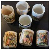 Porcelain Mugs W Transferware Illustrations of Czech Comic Opera Prodana? Neve?sta