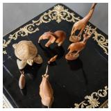 Hand-Carved Wooden Safari Animal Figurines