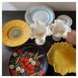 The Oxford China Co. Davy Crockett Plate, Woodfield Green Leaf Plate