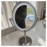 Conair Chrome Finish Double-Sided LED Lighted Makeup Vanity Mirror #BE47X 