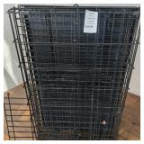 Retriever Brand Foldable Black Metal Dog Crate W Plastic Pull-Out Tray