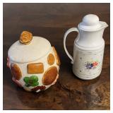Napco Cookies All Over Cookie Jar & Thermos Helga Coffee Carafe