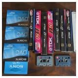 Blank Sony DVC 60 Digital Video Cassettes, TDK D60 & D90 Audio Cassettes