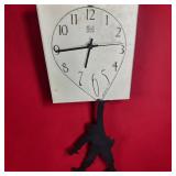 Arti & Mestieri Clown & Balloon Wall Clock, Red Spartus Quartz Wall Clock