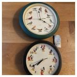 Mark Feldstein Original Singing Bird Clock & Disney Mickey Mouse Wall Clock
