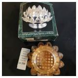 International Silver Company Silver Plated Lotus Flower Holders 
