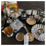 Assorted Silver Holloware Home Decor Pieces
