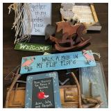 Beach:Lake Themed:Humorous Wooden Signs, Handmade Wooden Shelf Rocking Horse 