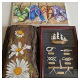 Framed Part of Chesapeake Gabby Sand Beach Sandals Flip Flops Portrait Border 