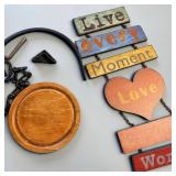 Live Every Moment Wood Wall Sign & Tensegrity Table Kit