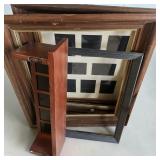 Wall Desk Photo Rack, Wood Frames, Multi-Photo Collage Photo Frame