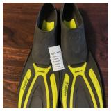 Oceanic Caribe-X Full-Foot Snorkeling Fins In Black Yellow