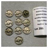 Lot of 10 Buffalo Nickels