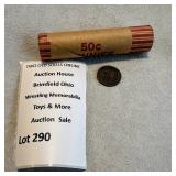 One Roll (50) of Circulated Wheat Pennies