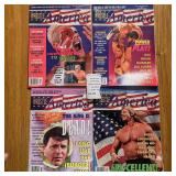 Lot of 4 Vintage Wrestle America Magazines