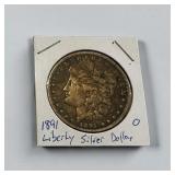 1891 Liberty Silver Dollar Mint Mark 'O'