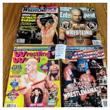 Four Wrestling Magazines W/Popular Wrestlers
