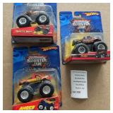 Three Hot Wheels Monster Jam Trucks