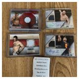 UFC Autographed Relic Trading Card Lot of 4
