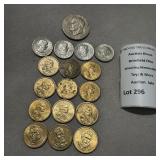 Dollar Coin Lot of 17 - Sacagawea, Presidential