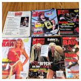 6 WWF RAW Magazines from the 1990s