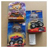 Three Hot Wheels Monster Jam Trucks