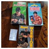 Three Iconic Athlete Wrestling VHS Tapes