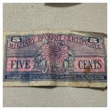 Military Payment Certificate Series 611 (5 Cent)