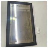 Framed Rectangular Beveled Wall Mirror