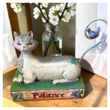 Jim Shore 'Patience' Quilted Patchwork Cat Figure