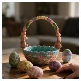 Jim Shore Hunting Eggs, Finding Joy Easter Basket