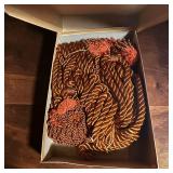 Rust Colored Drape Passementerie Tassel Tiebacks