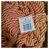 Newell Rust Twisted Rope Curtain Tie Backs (NOS)