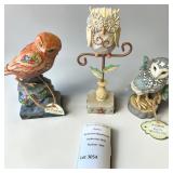 Jim Shore Heartwood Creek Owl Figurine Lot of 3