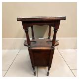 1930s Wooden Smoking Stand/Humidor Cabinet