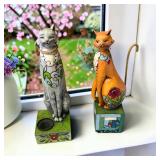 Jim Shore Milly & Posh Cat Figurine Lot of 2