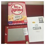 Etch a Sketch & Pass the Popcorn Game Lot