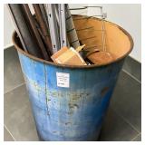 Cleanout Scrap Lot in Metal Drum