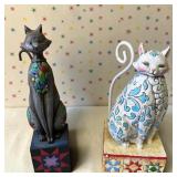 Jim Shore Cat Figurines Leona & Evangaline