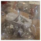 100MM Clear 4 Pack Christmas Ball Ornaments