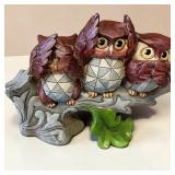 Jim Shore Hear No/See No/Speak No Evil Owl Figure