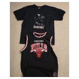 VINTAGE WWF UNDERTAKER T-SHIRT AND BULLS JERSEY.